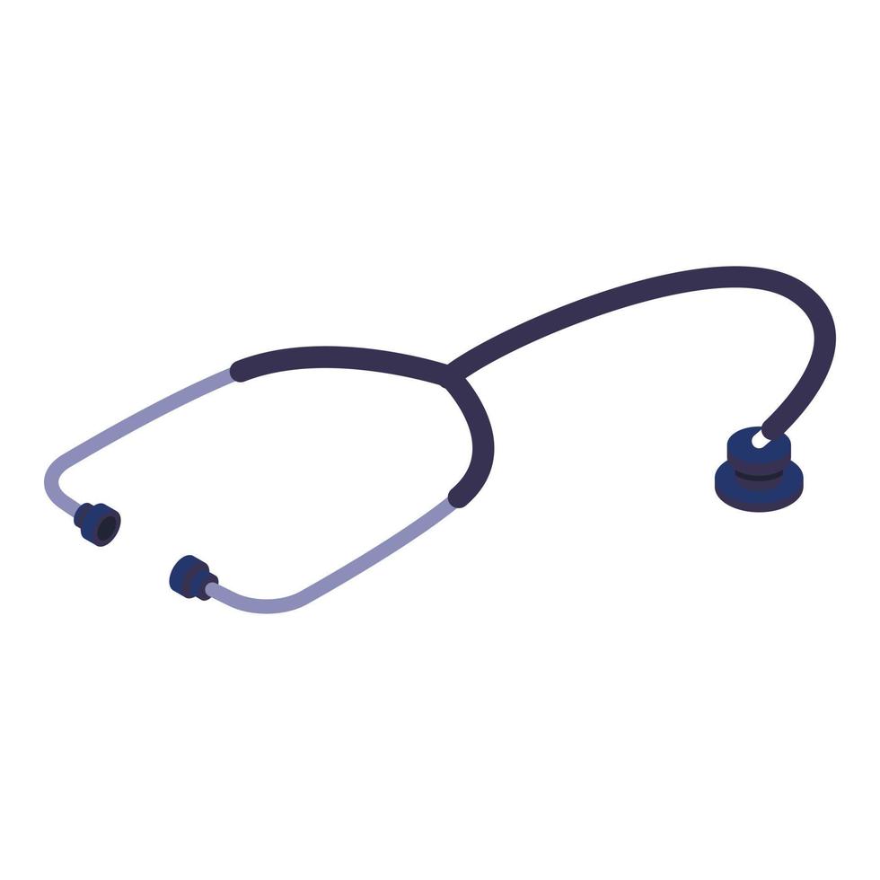 Stethoscope icon, isometric style vector