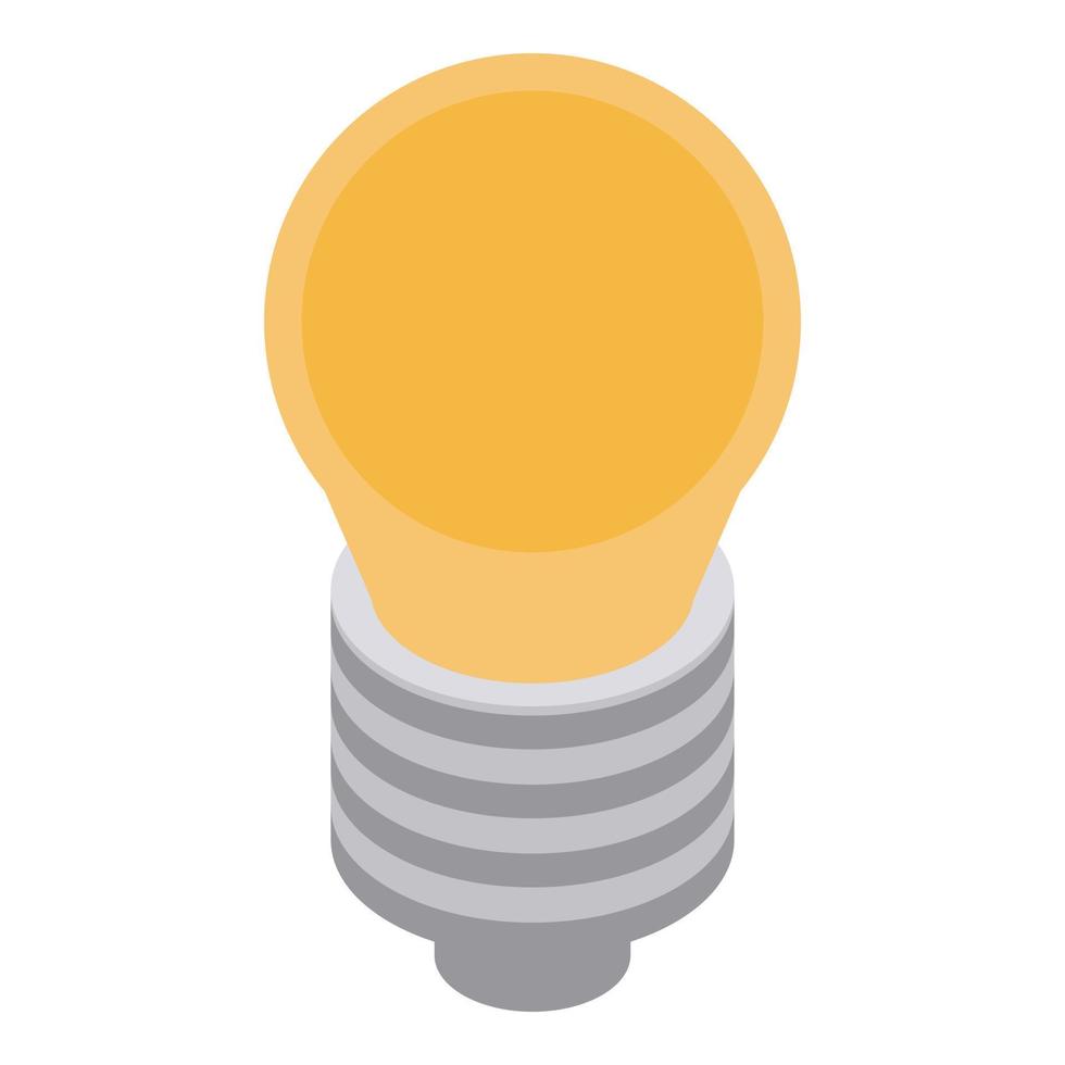 Bulb idea icon, isometric style vector