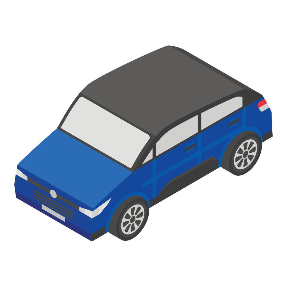 icono de coche pequeño moderno, estilo isométrico vector