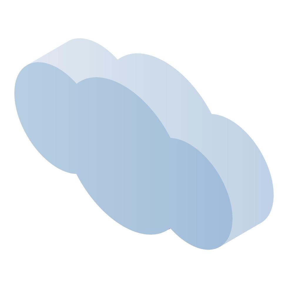 Data cloud icon, isometric style vector