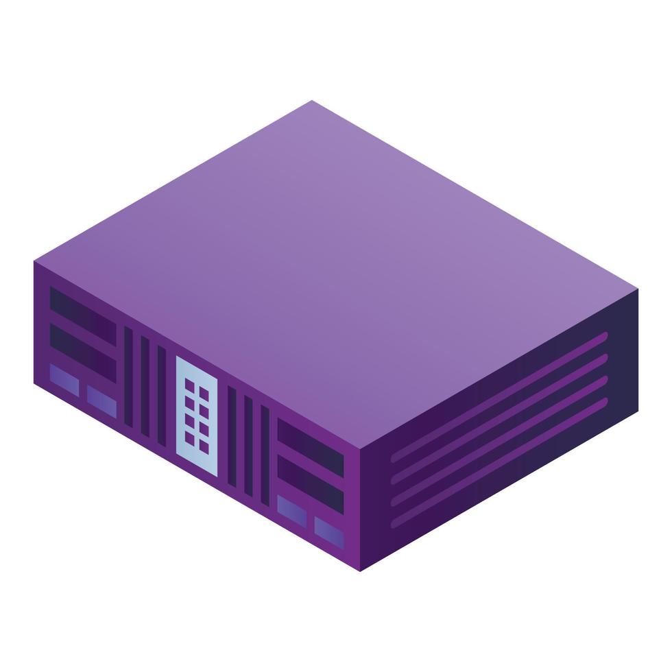 Server computer icon, isometric style vector