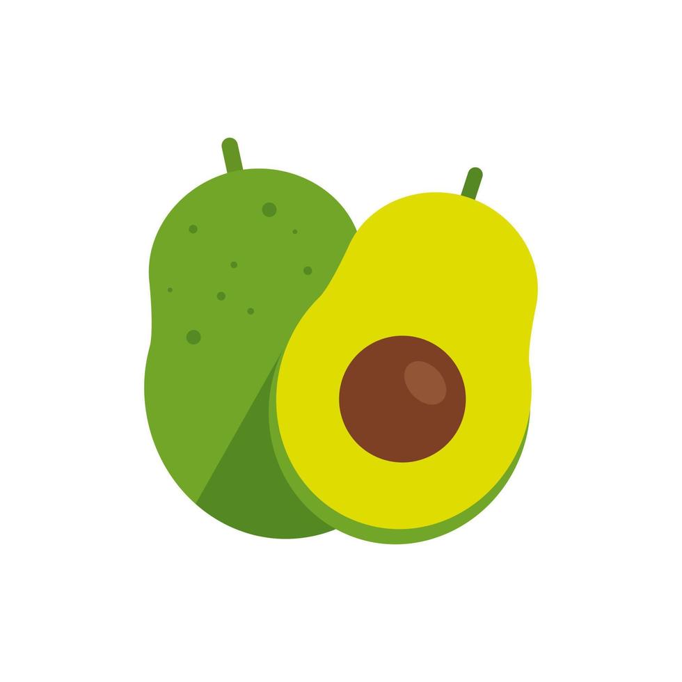 aguacate, diseño plano icono vector ilustración