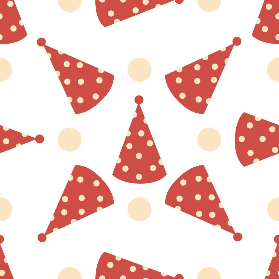 pattern of a red cap with a circle vector