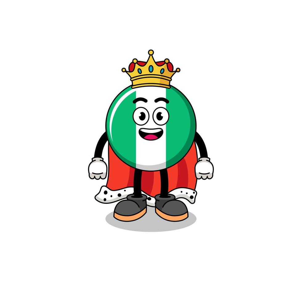 Mascot Illustration of nigeria flag king vector