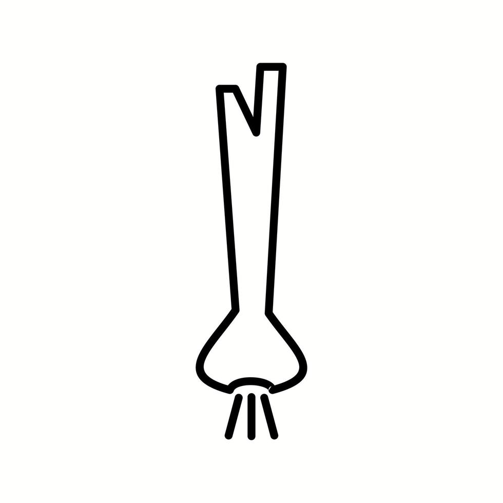 Unique Spring Onion Vector Line Icon