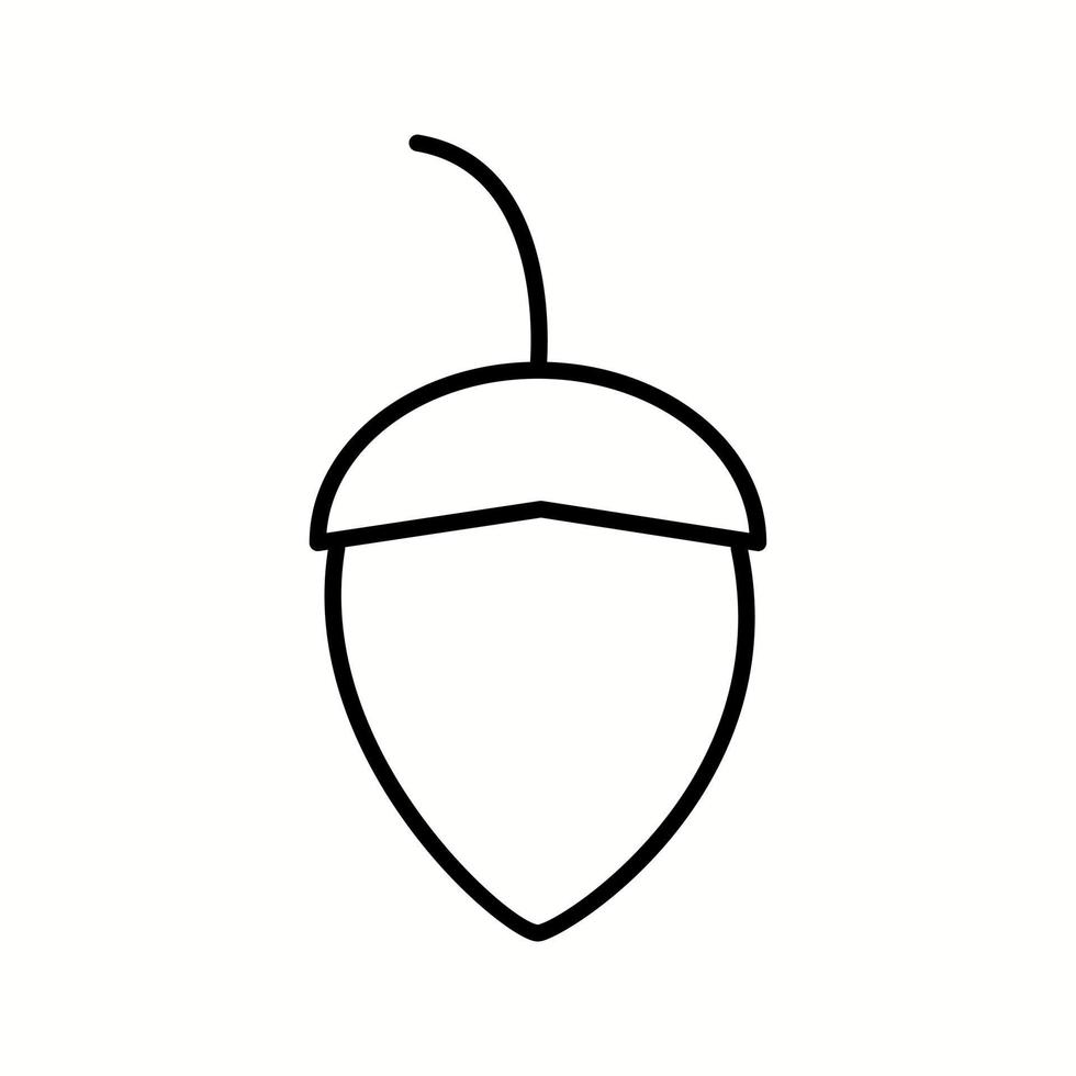 Unique Acorn Vector Line Icon