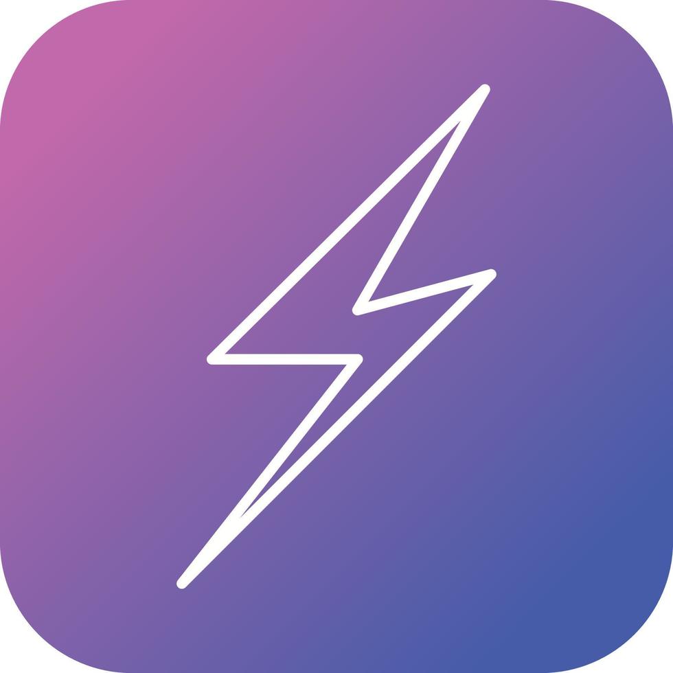 Unique Lightening II Vector Line Icon
