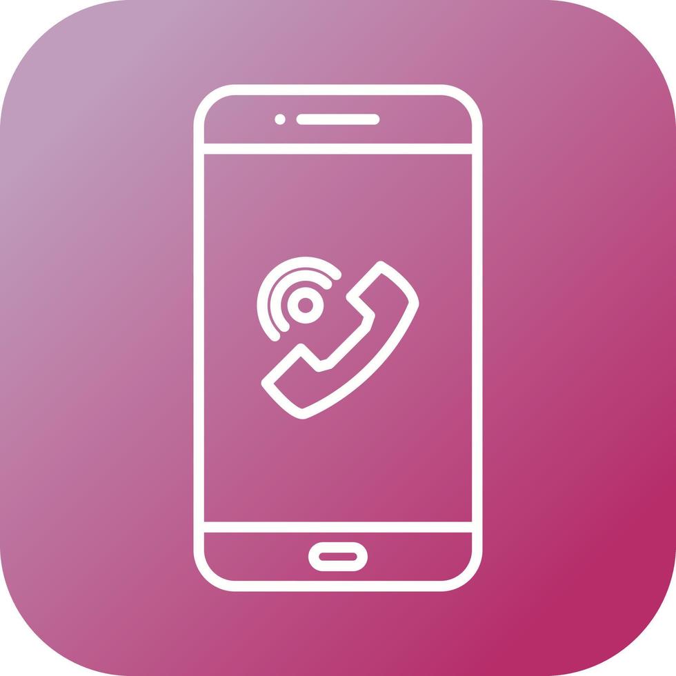 Unique Call On Speaker Vector Line Icon