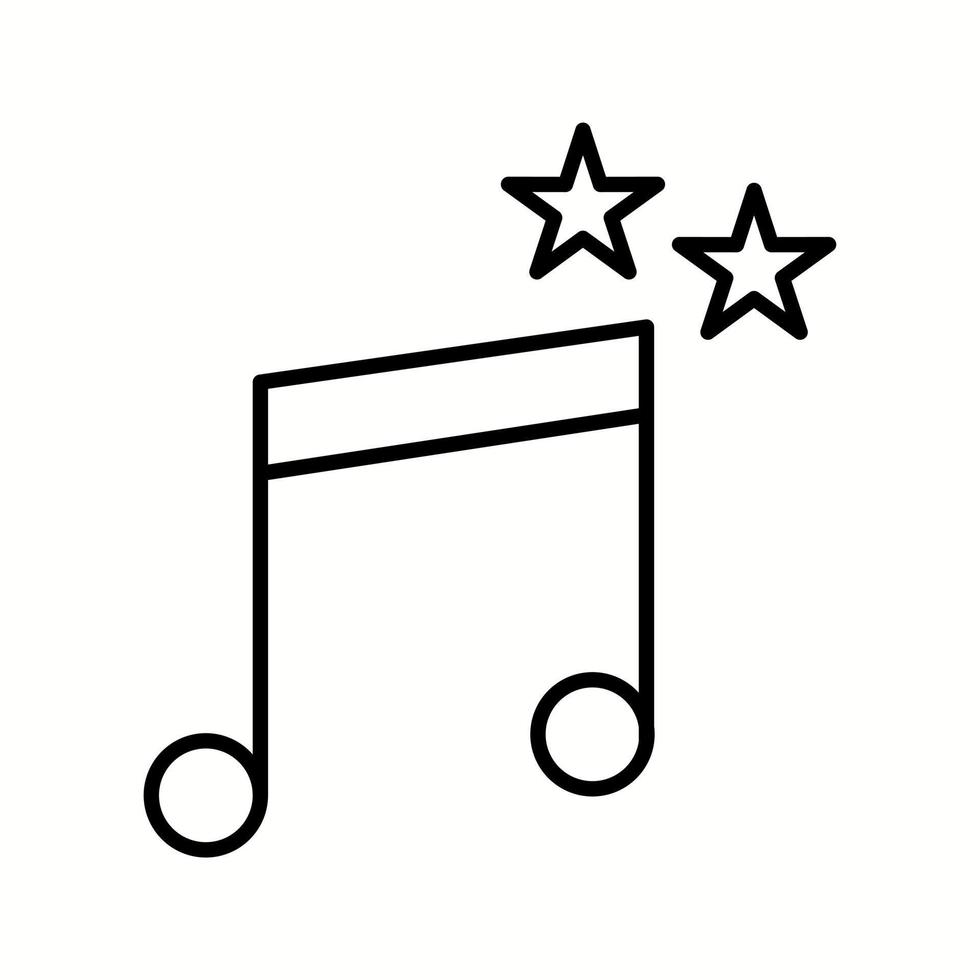 Unique Music Vector Line Icon