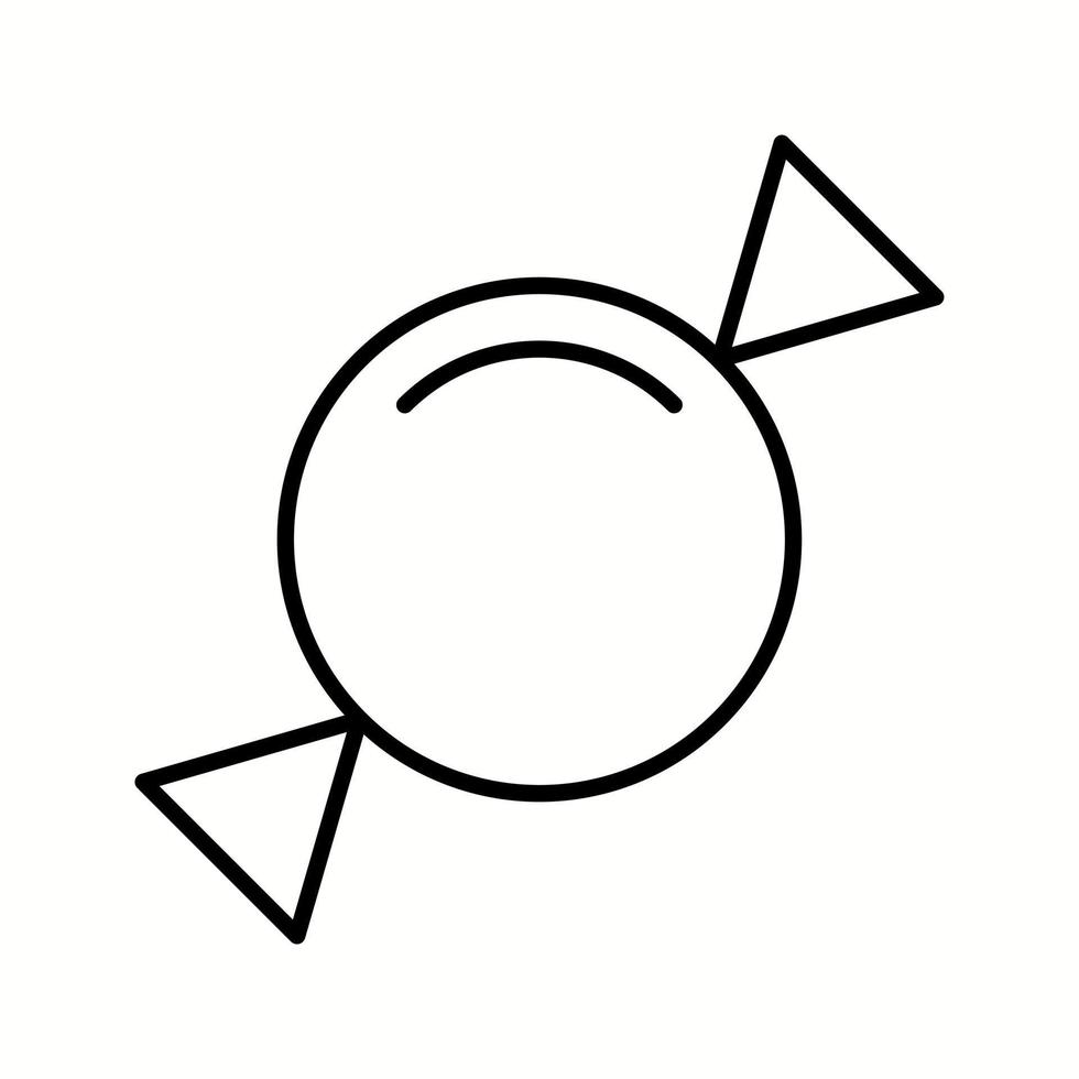 Unique Candy Vector Line Icon
