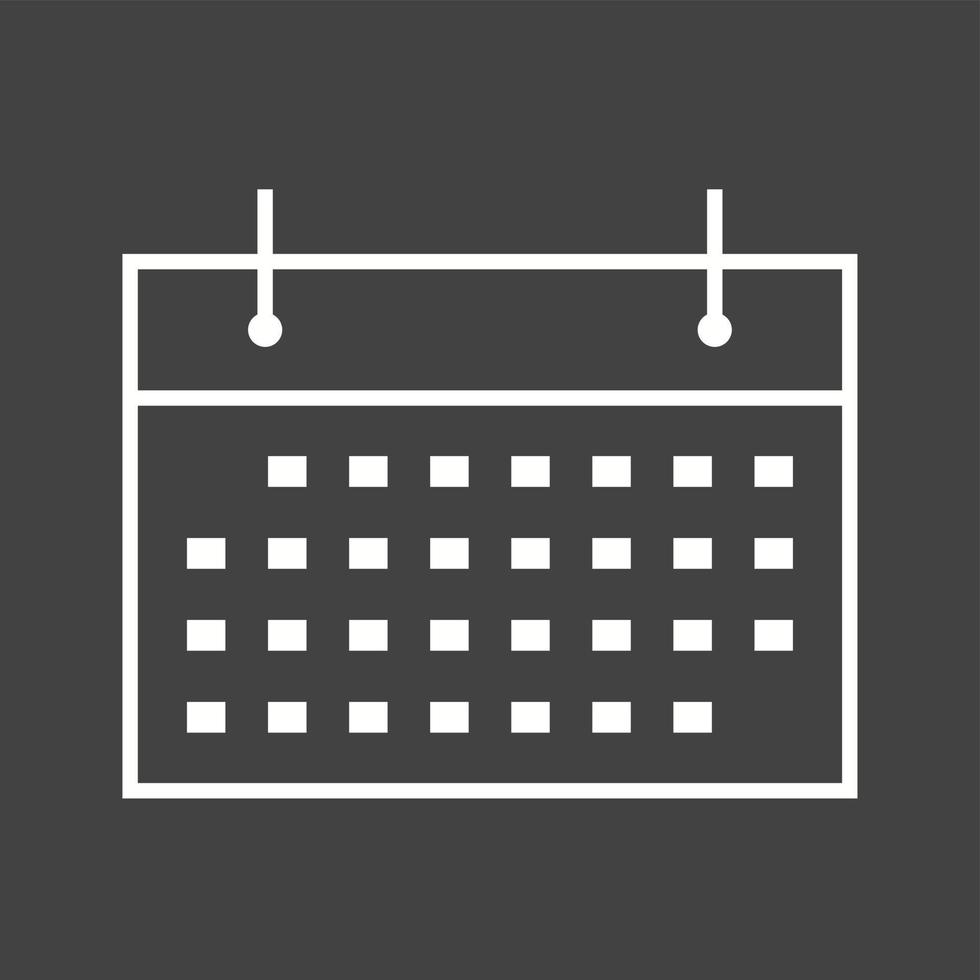 icono de línea de vector de calendario único