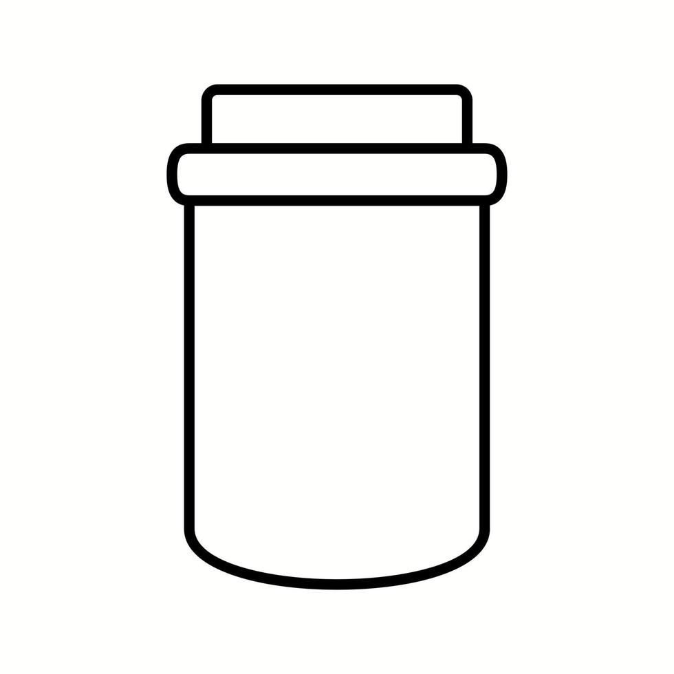 Unique Jam Bottle Vector Line Icon
