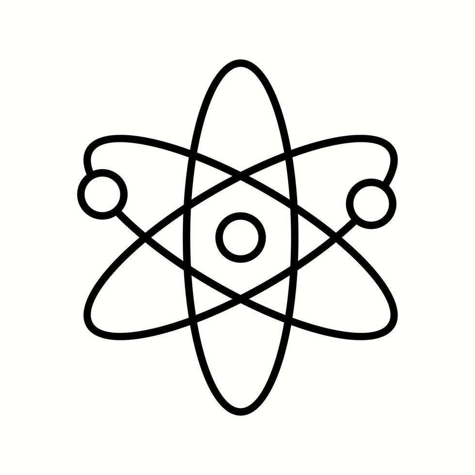 Unique Atomic Structure II Vector Line Icon