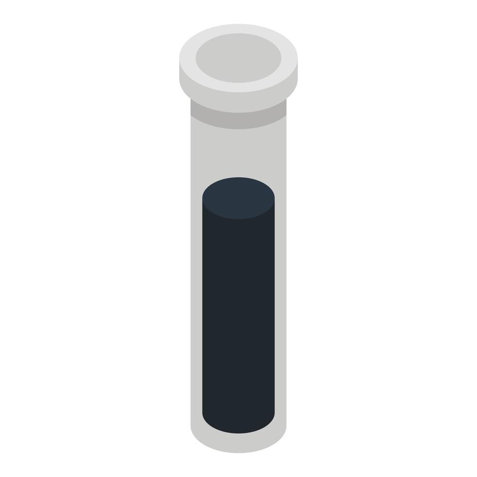 Oil petrol test tube icon, isometric style vector