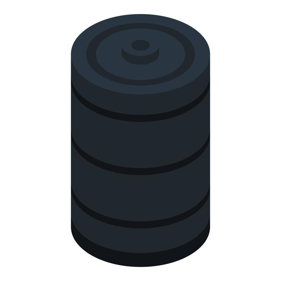 Petrol oil barrel icon, isometric style vector