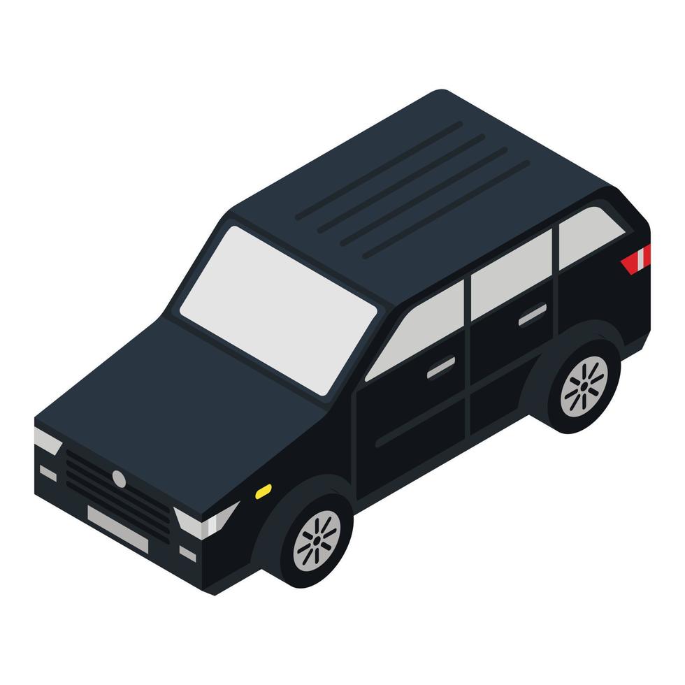 Gasoline car icon, isometric style vector