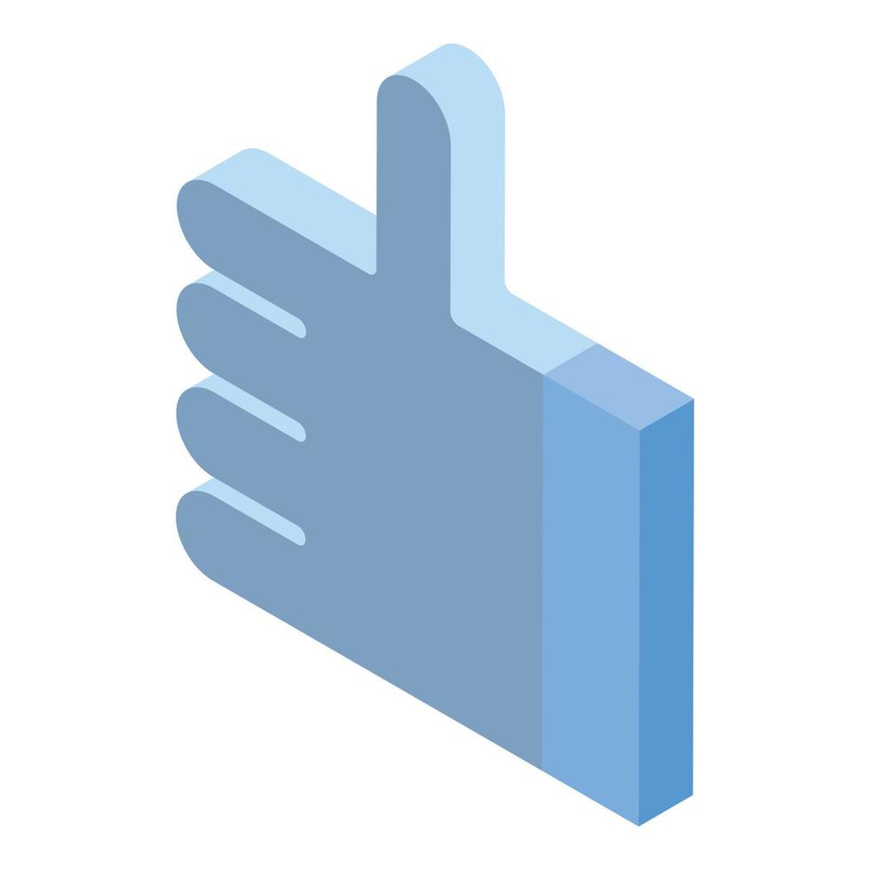 Thumb up icon, isometric style vector