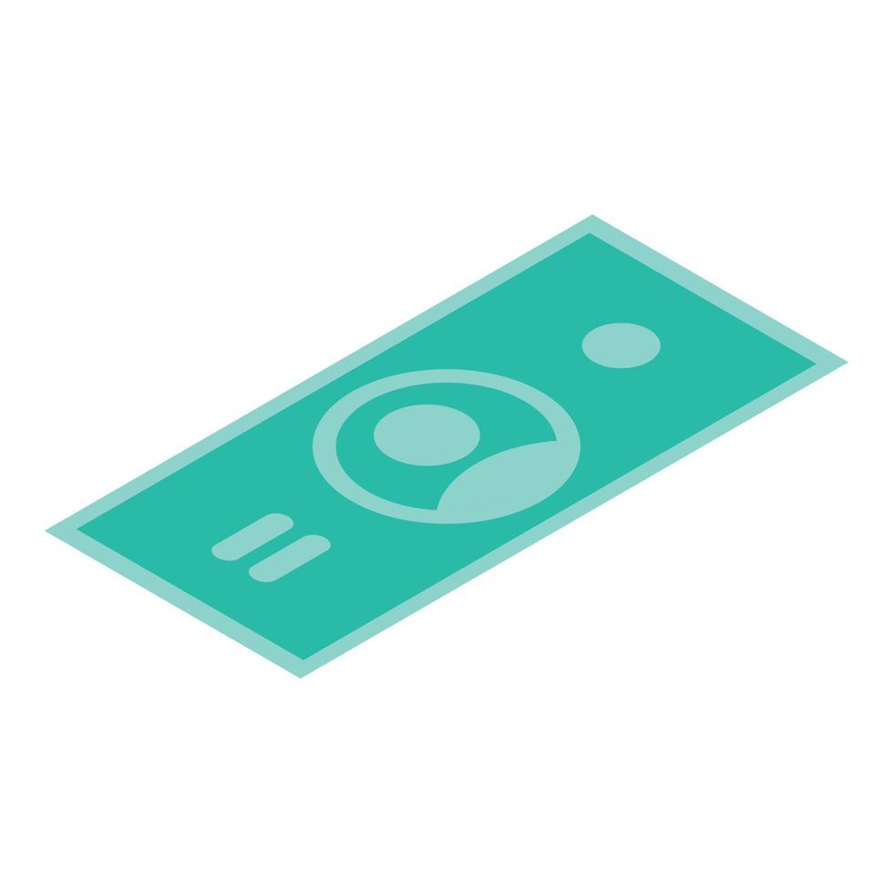 Dollar banknote icon, isometric style vector