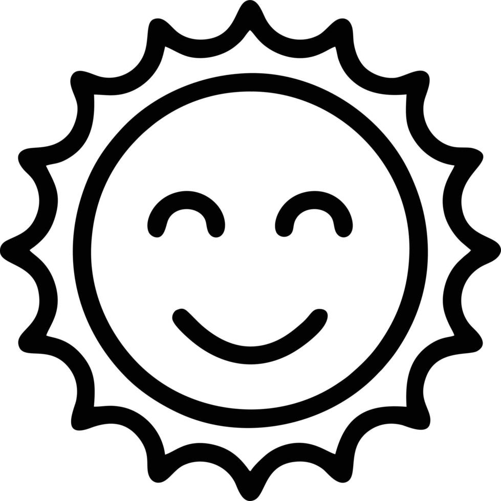 sun icon in white background, illustration of sun icon symbol in black on white background vector