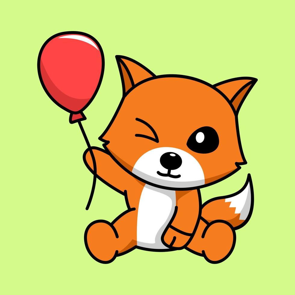 Vector illustration of cute and chubby fox 15382228 Vector Art at Vecteezy
