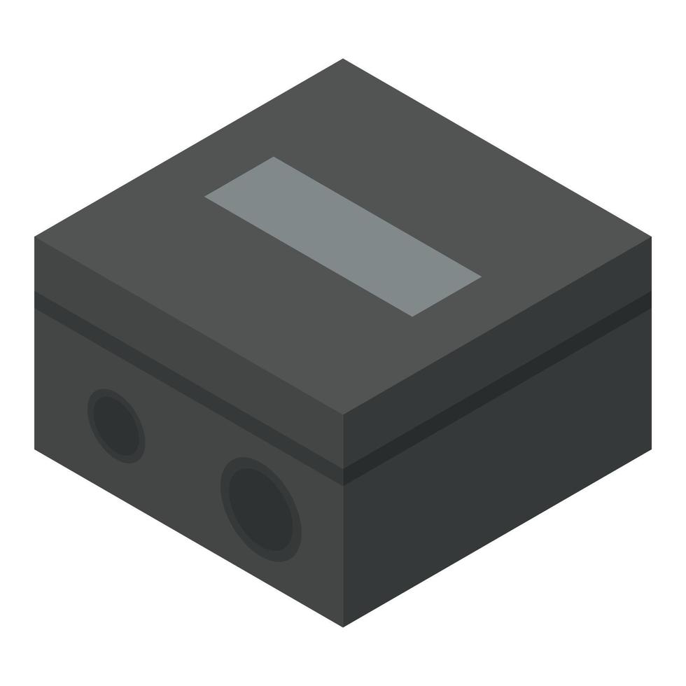 Black sharpener icon, isometric style vector