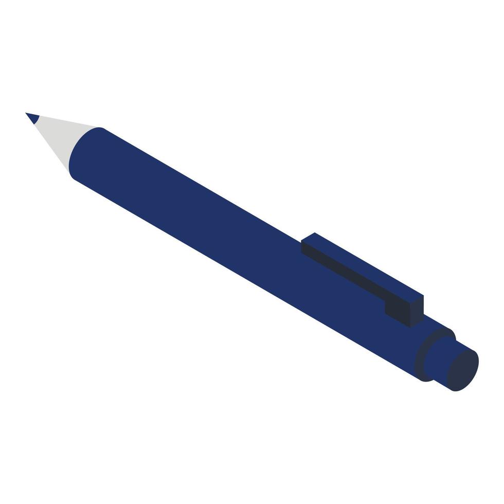 Office pen icon, isometric style vector