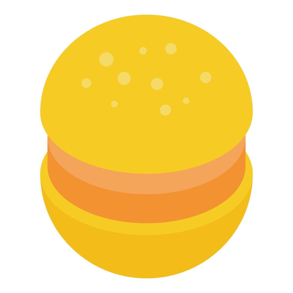 icono de hamburguesa fresca, estilo isométrico vector