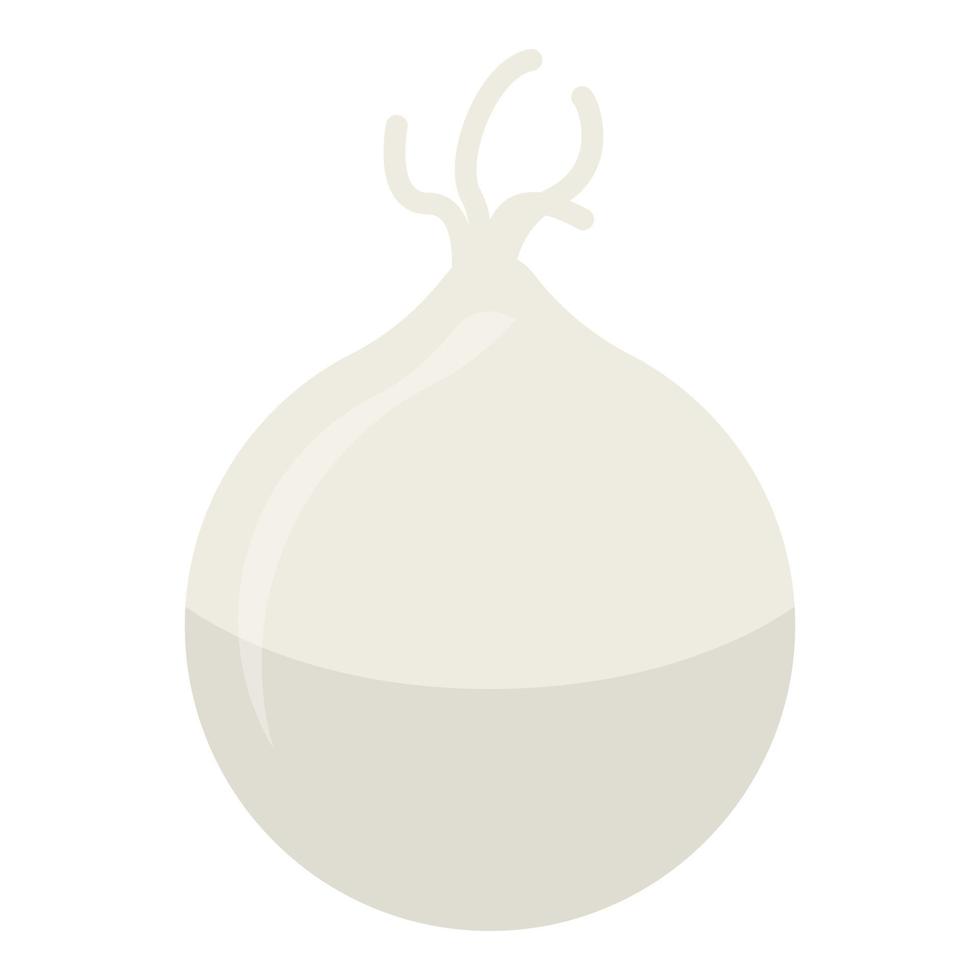 White eco onion icon, isometric style vector