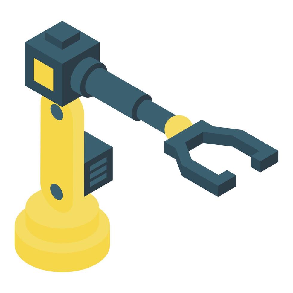 Farm arm robot icon, isometric style vector