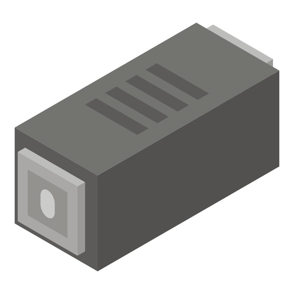 Mobile data adapter icon, isometric style vector