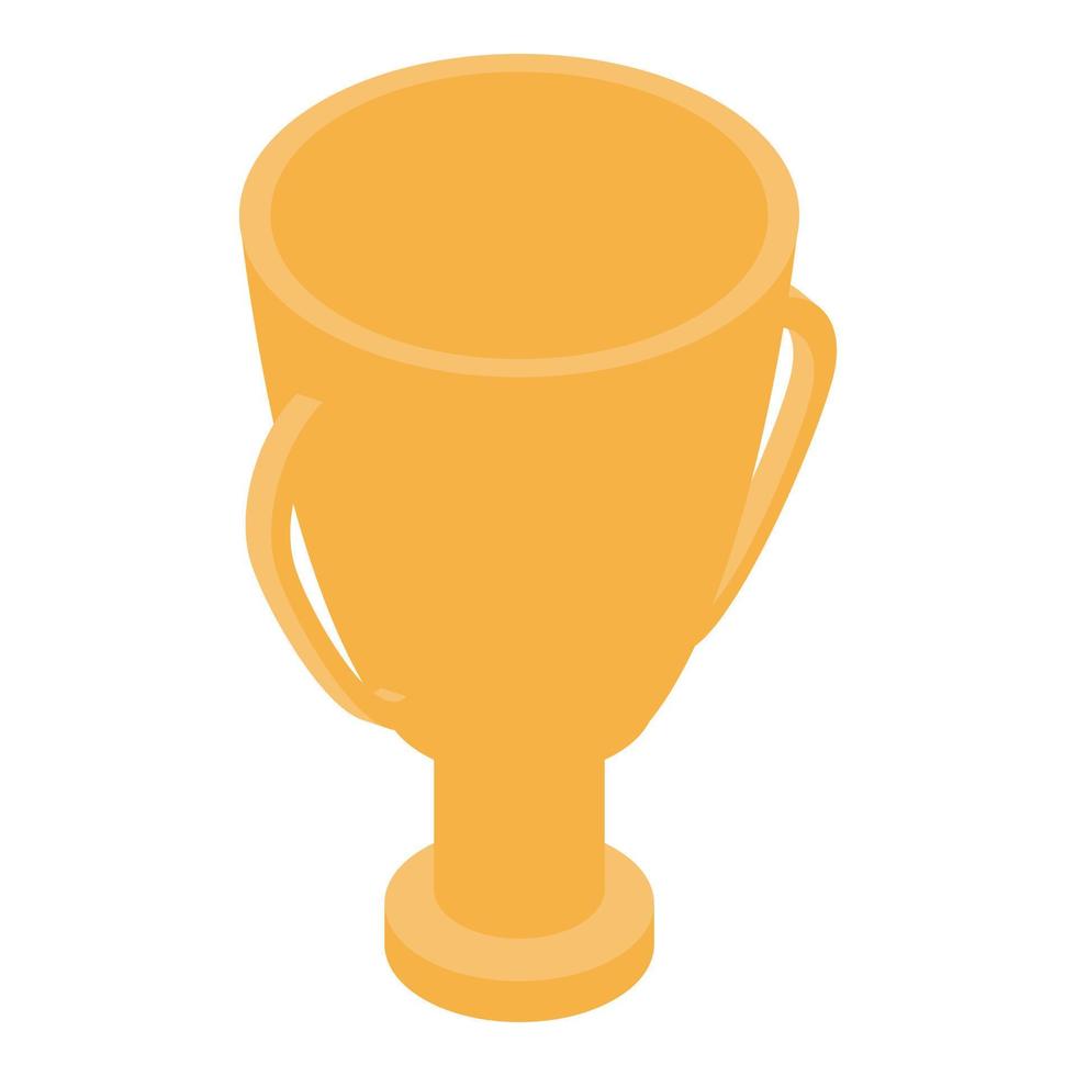 icono de copa de oro, estilo isométrico vector