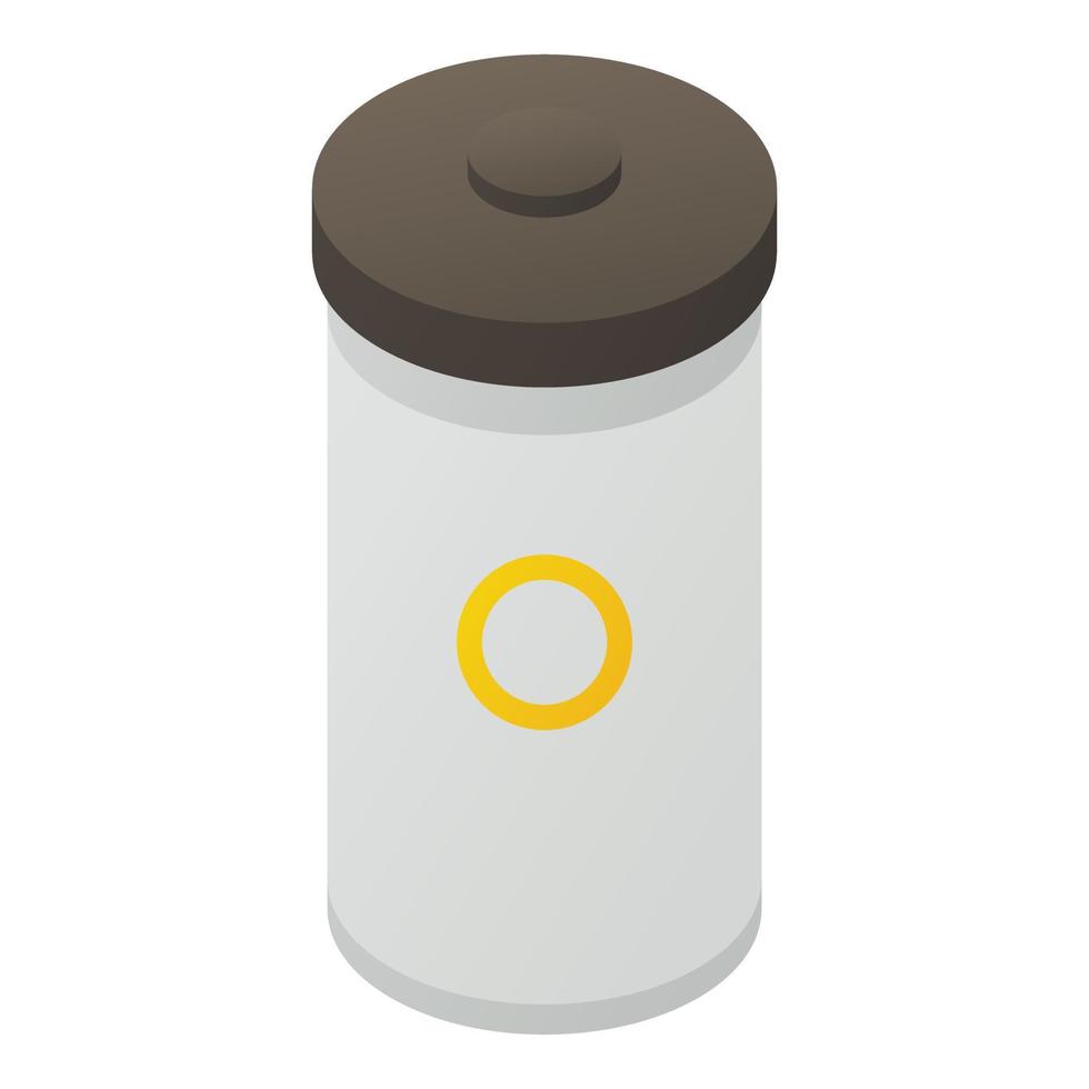 Sport shaker bottle icon, isometric style vector