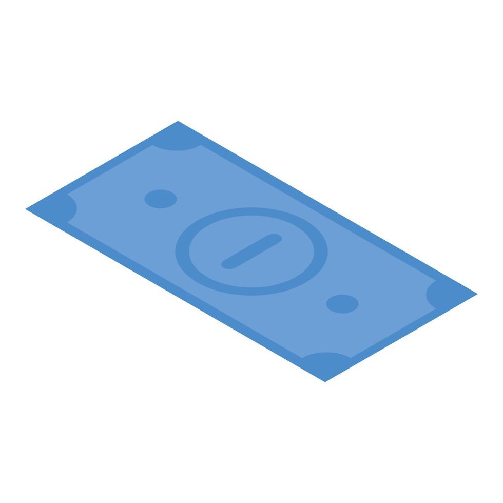 Money banknote icon, isometric style vector