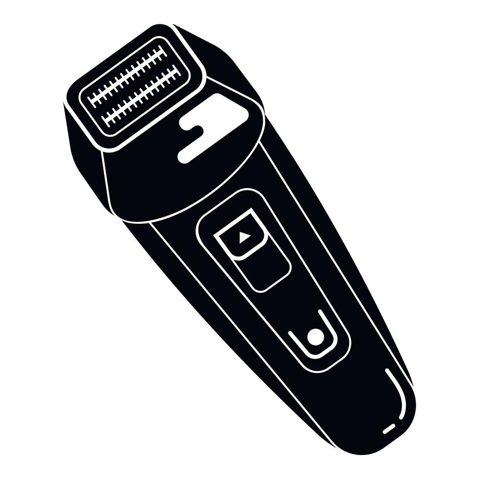 Waterproof electric shaver icon, simple style vector