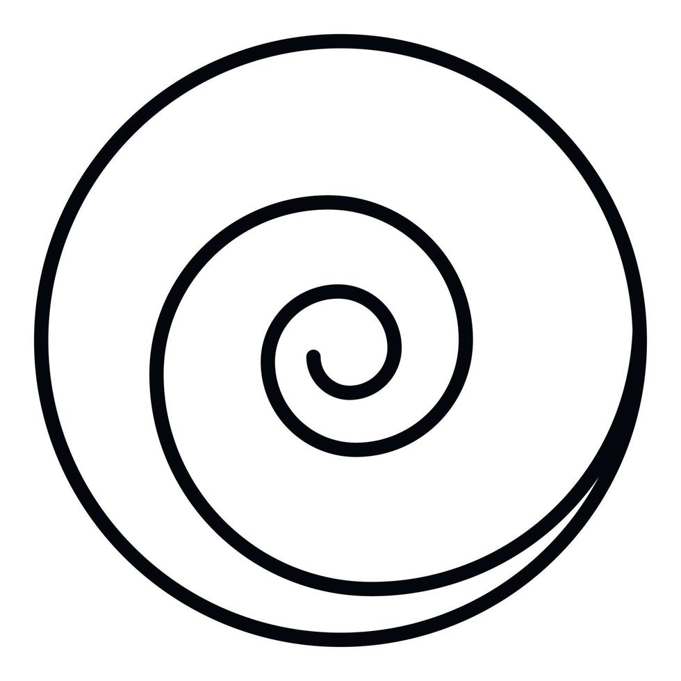 Circle spiral icon, outline style vector