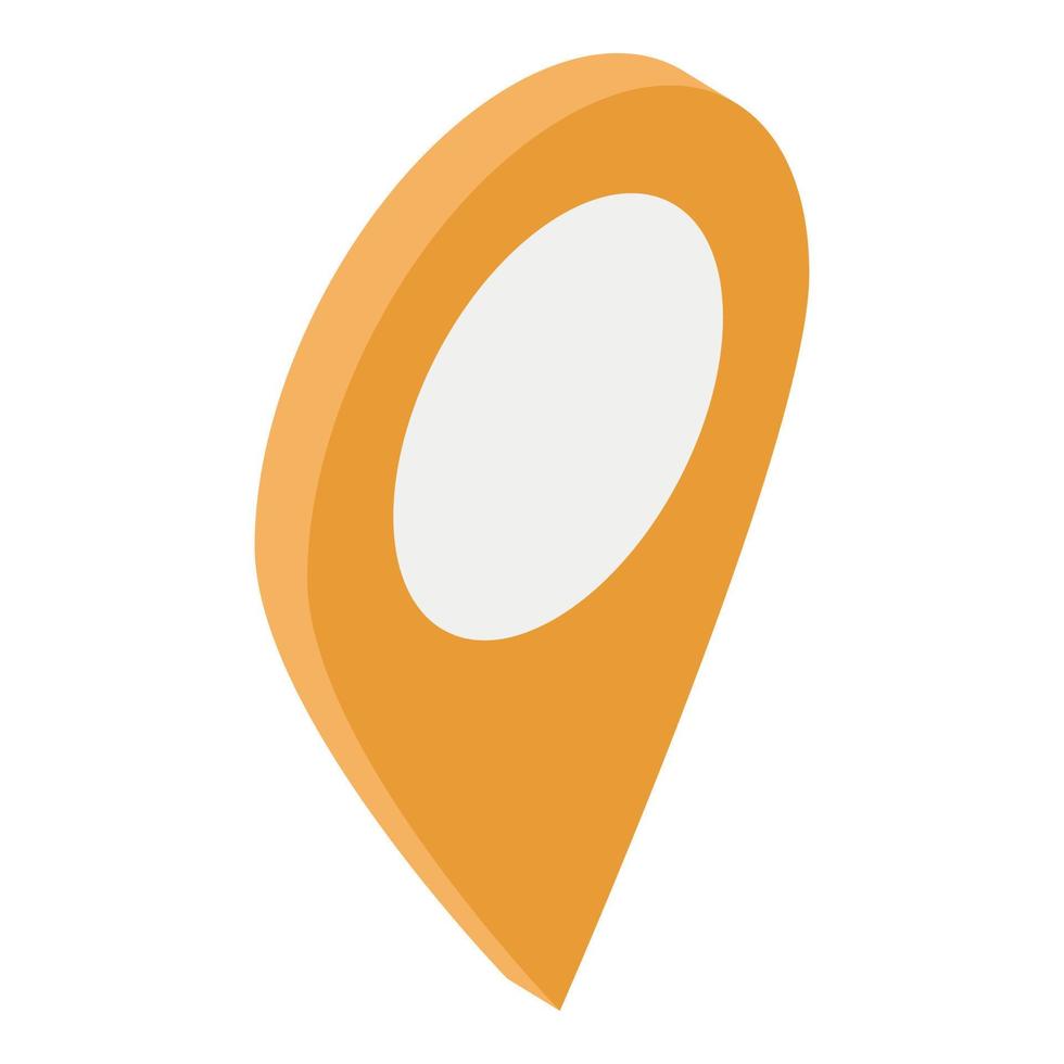 Orange gps ppin icon, isometric style vector