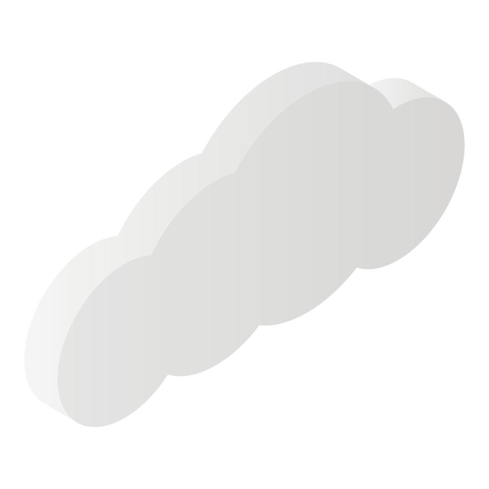 Data cloud icon, isometric style vector