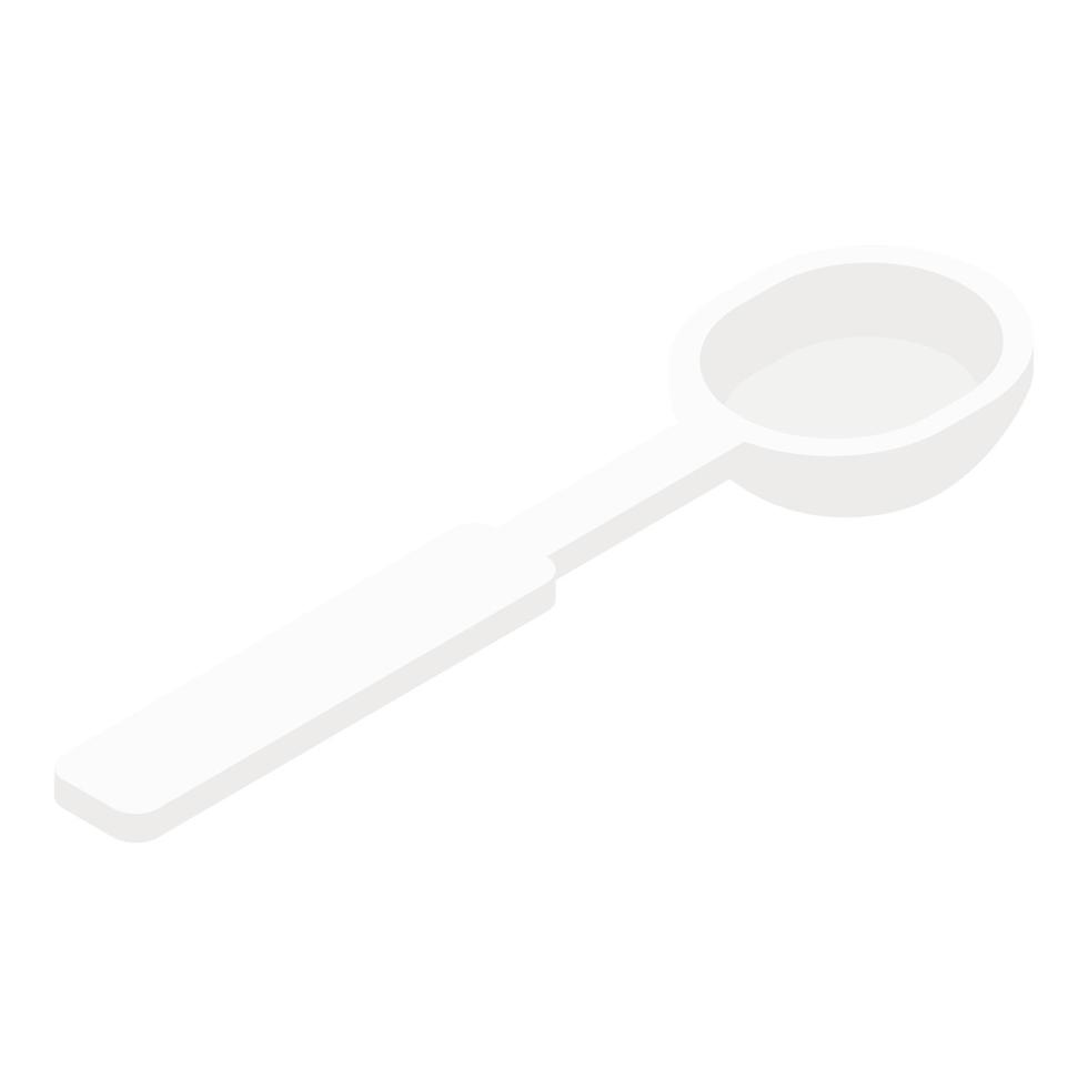 Plastic spoon icon, isometric style vector