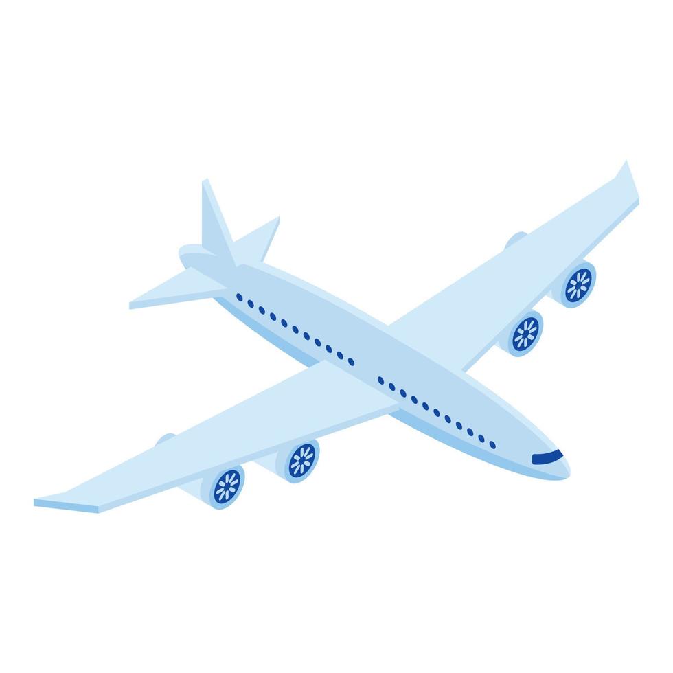 icono de avión, estilo isométrico vector