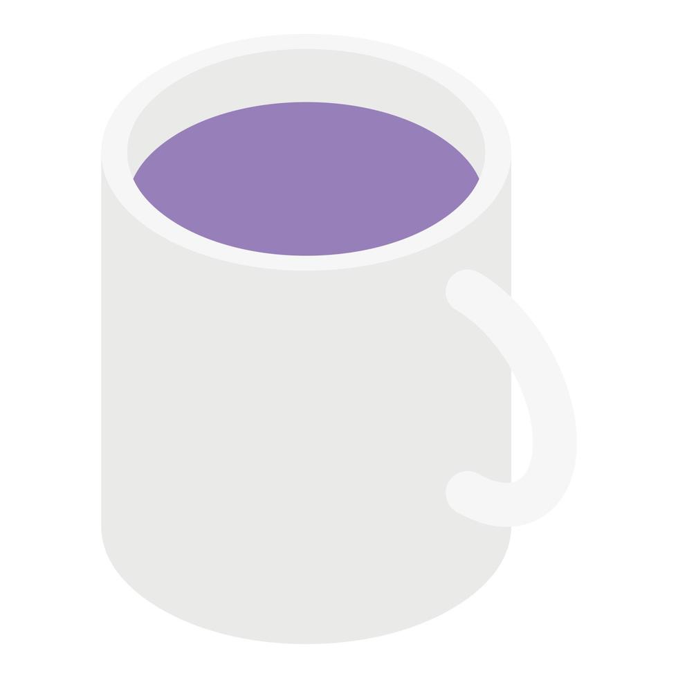 icono de taza de oficina, estilo isométrico vector