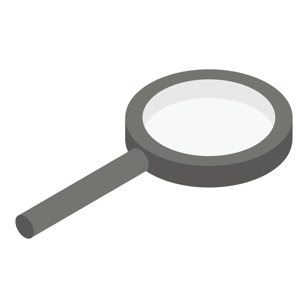 Magnify glass icon, isometric style vector