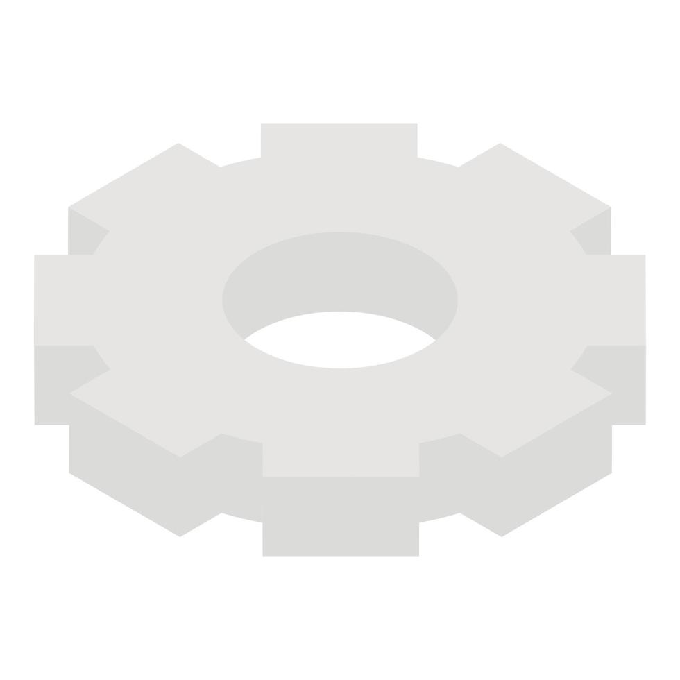 Wheel gear icon, isometric style vector