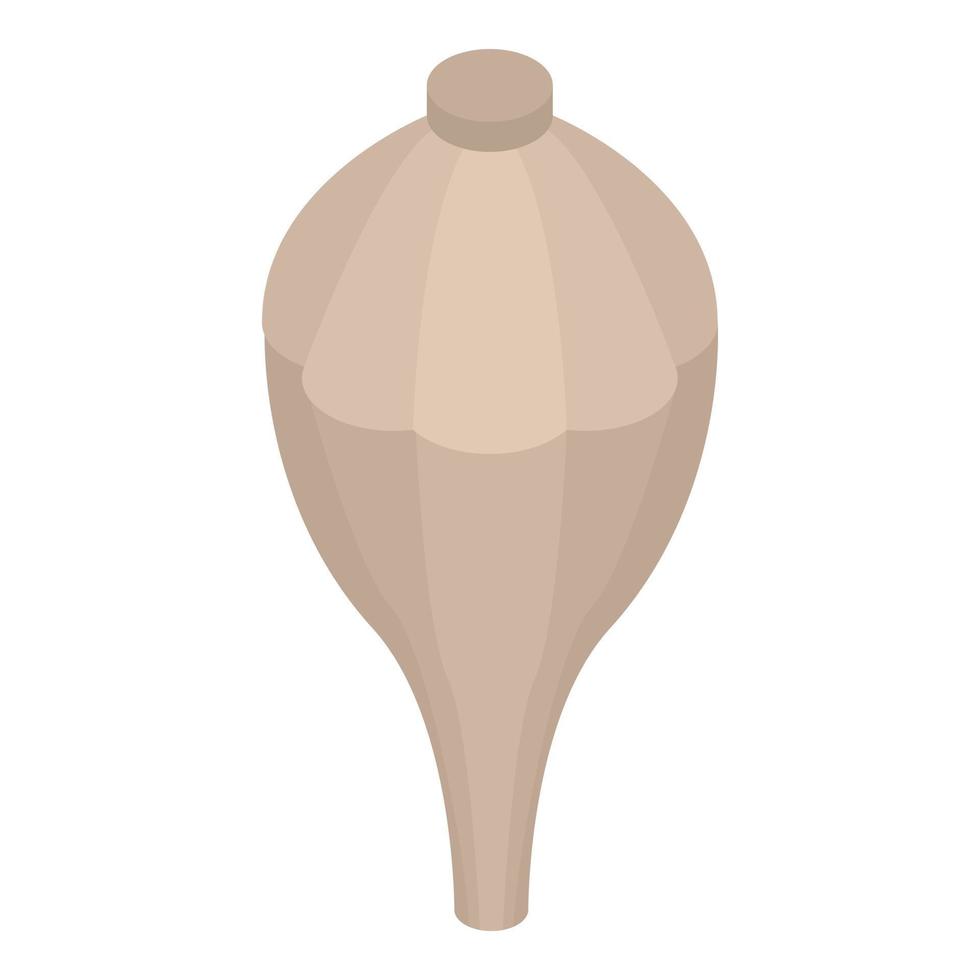 icono de ajo de dieta, estilo isométrico vector