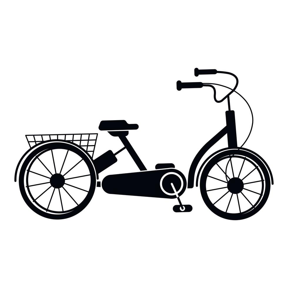 Bike tricycle icon, simple style vector