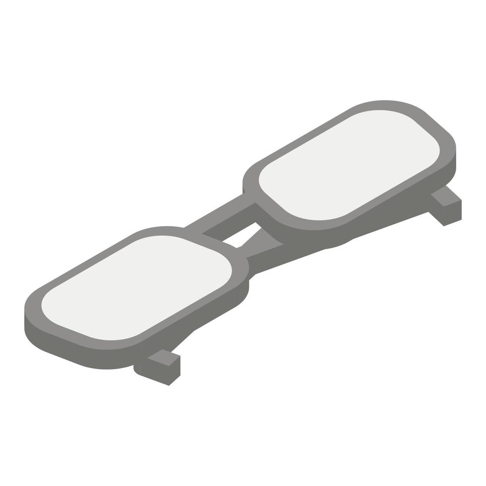 icono de gafas, estilo isométrico vector