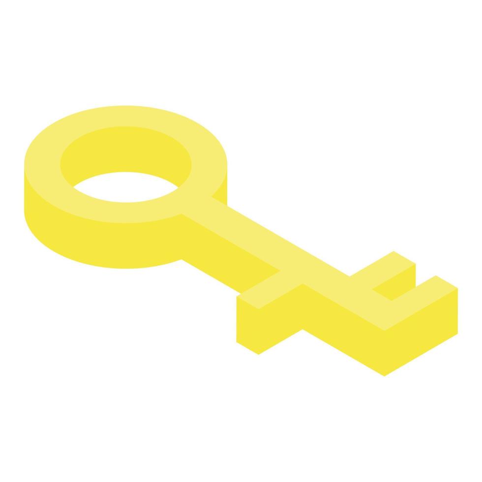 icono de llave, estilo isométrico vector