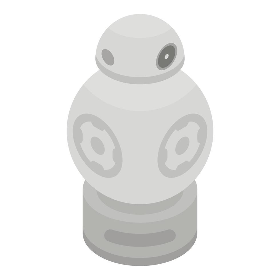 Fantasy robot icon, isometric style vector