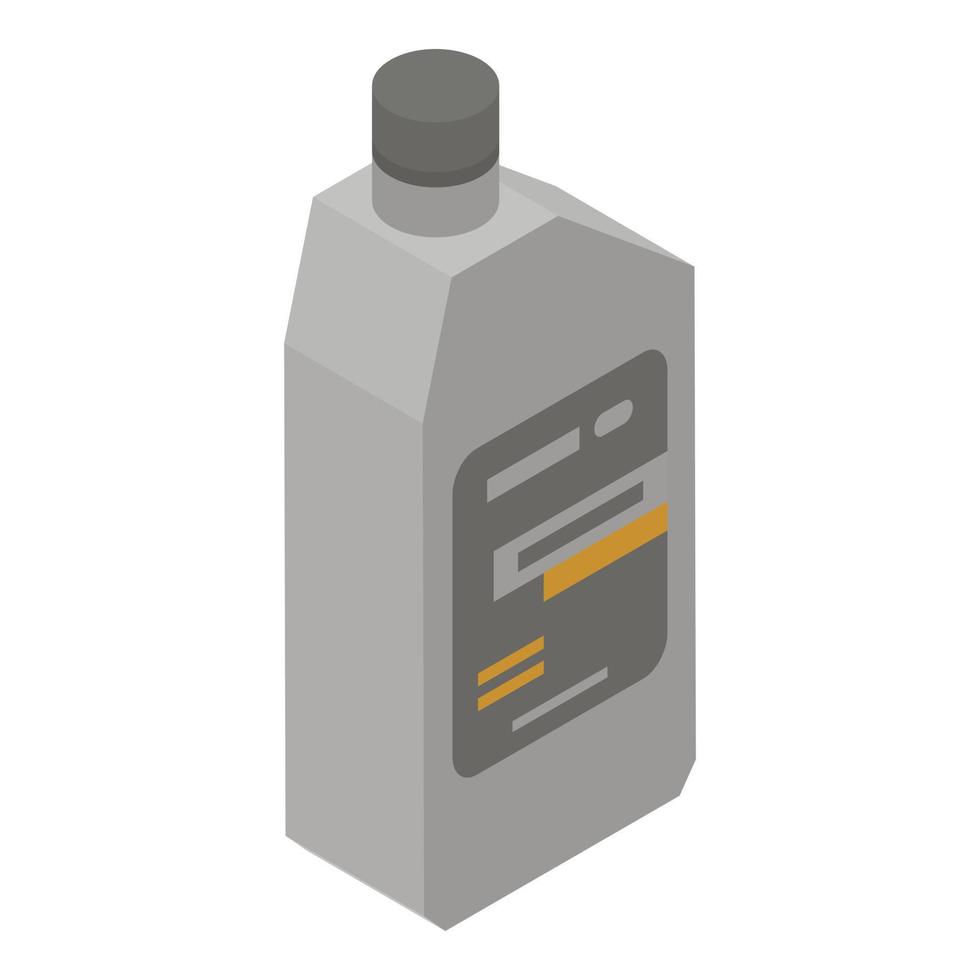 icono de botella de aceite de máquina, estilo isométrico vector