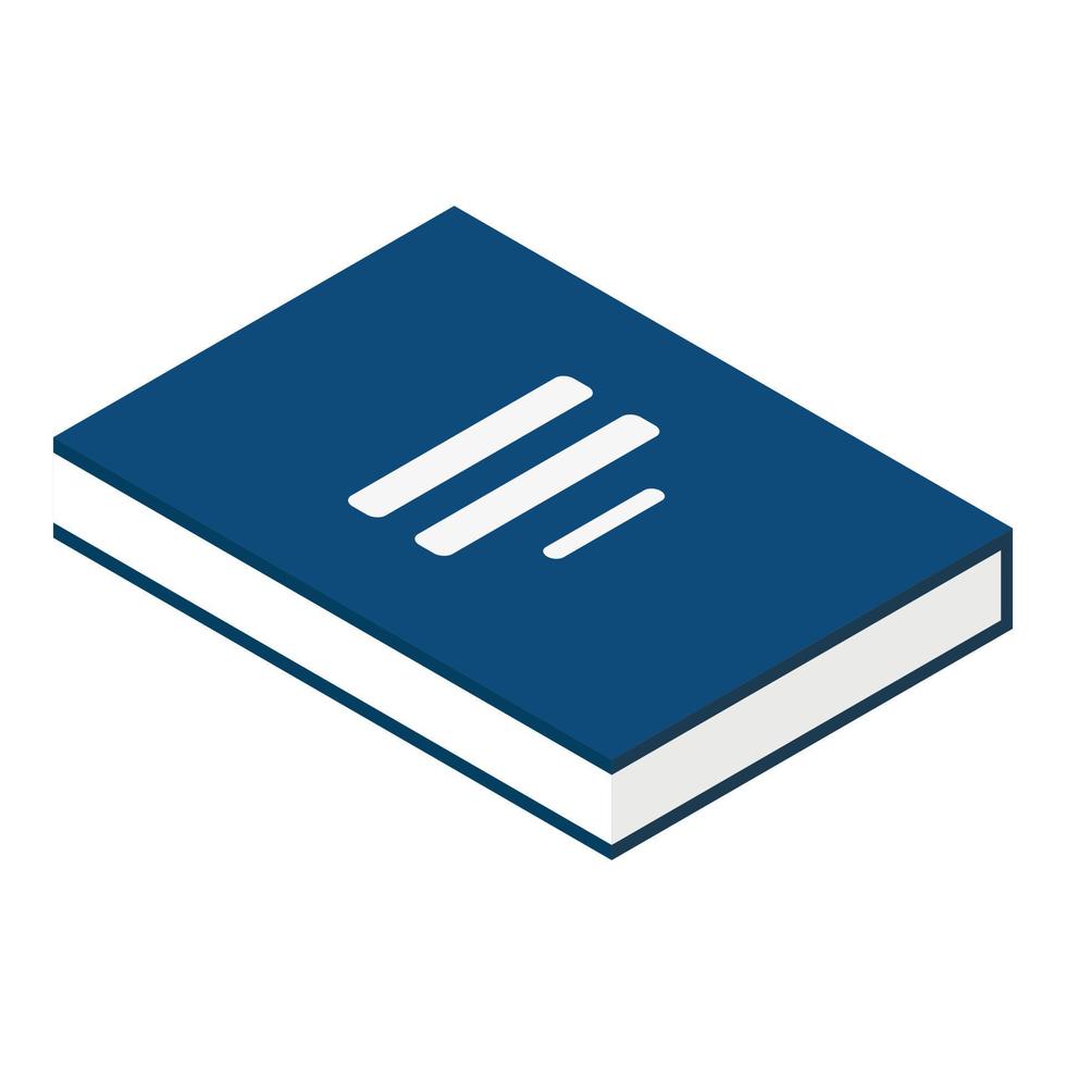 Investment book icon, isometric style vector