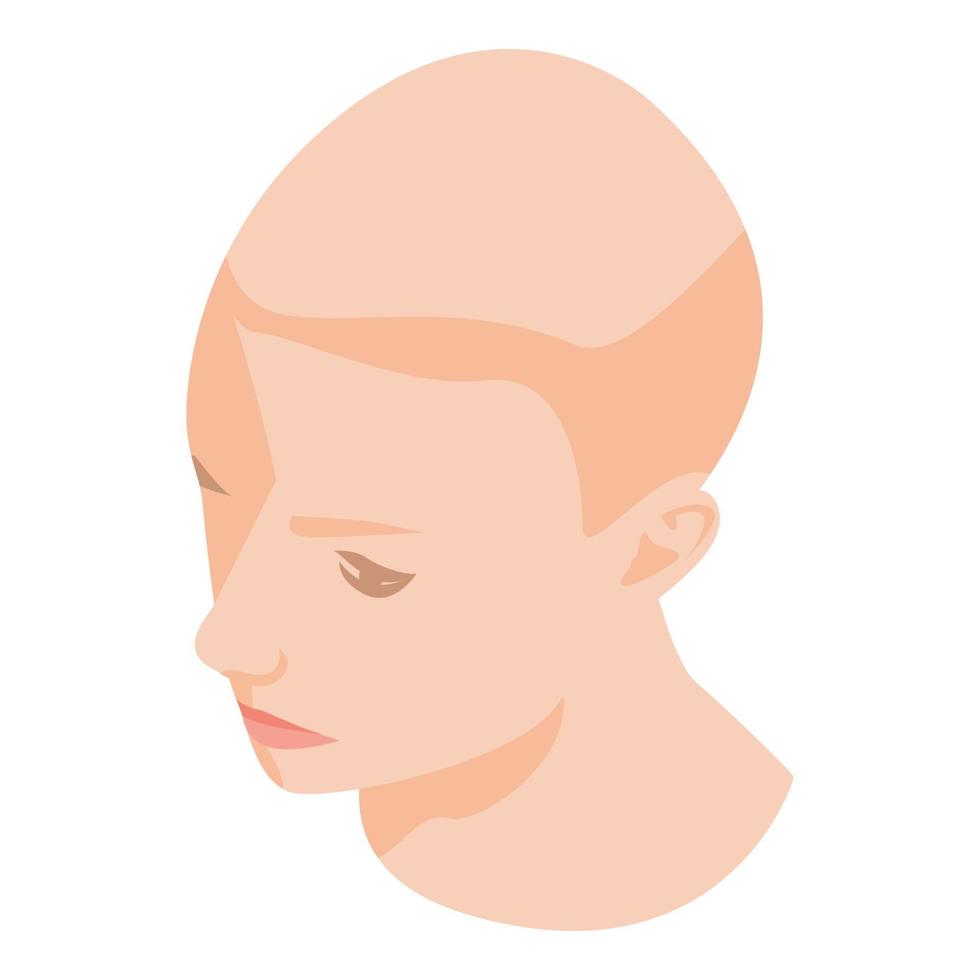 Mannequin head icon, isometric style vector